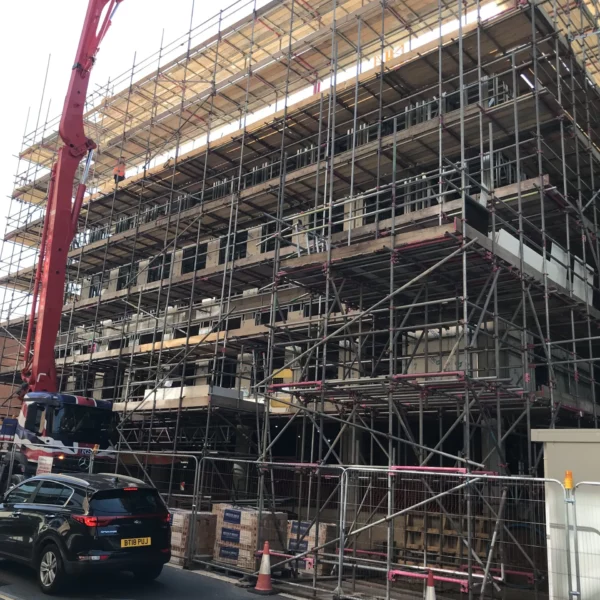 Intrastack-steel-frame-installation-for-worcester-student-accomodation-project