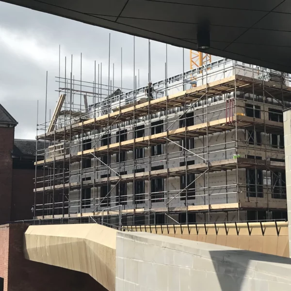 Intrastack-steel-frame-system-during-build-of-worcester-student-accomodation-project