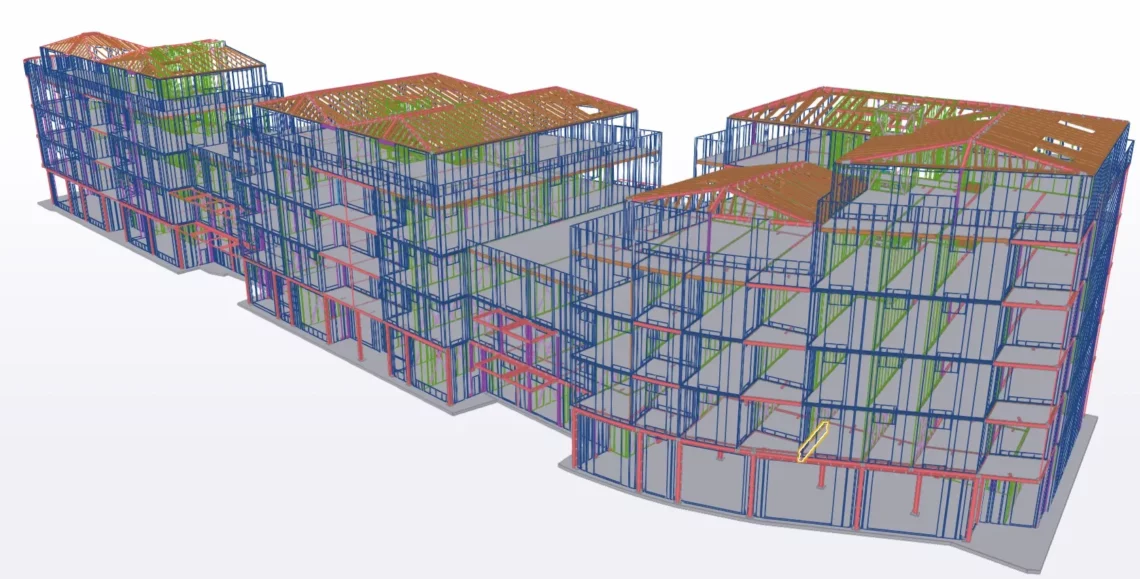 3D-model-of-LGSF-for-abbey-wall-apartment-construction-project