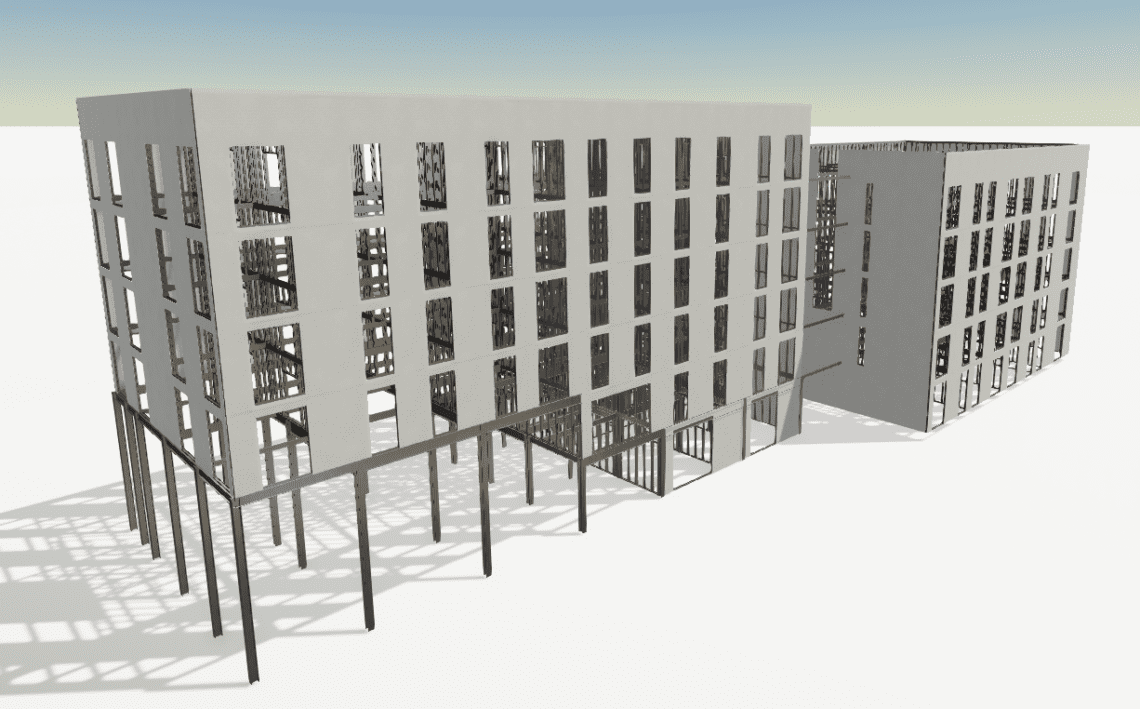 Colshaw Structures Construction time halved for regeneration project with offsite steel frame